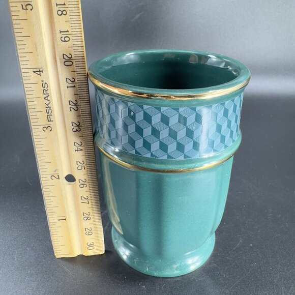 Royal Velvet Illusion Bathroom Cup Tumbler Set 2 Tumblers Cups Porcelain Marked - Picture 2 of 7